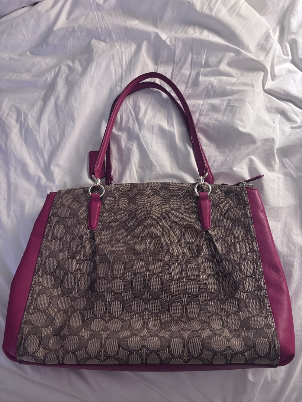 Coach Bright Red Interior Purse - Picture 3 of 5